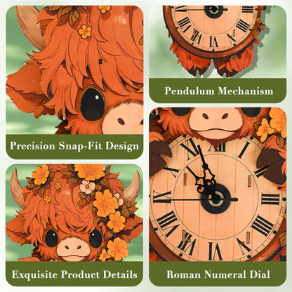 Blooming Timekeeper Wooden Clock Puzzle