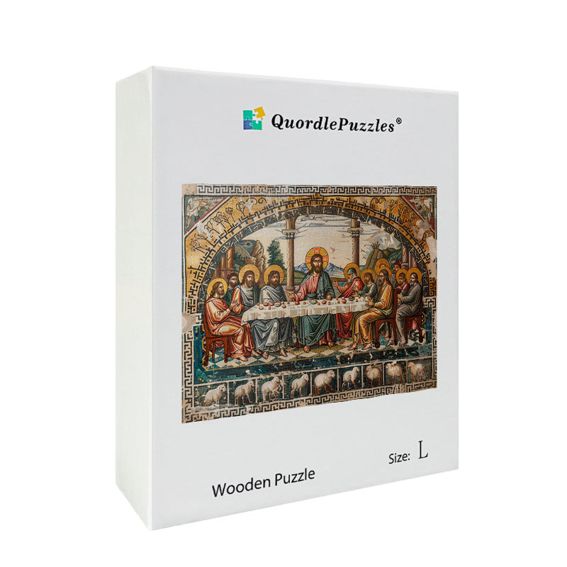 Last Supper Mosaic Wooden Jigsaw Puzzle