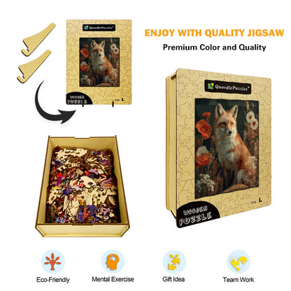 Mystical Fox Wooden Jigsaw Puzzle