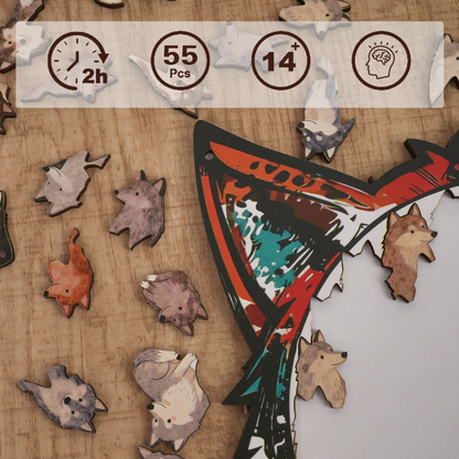 Woodland Wolf Gathering Display Puzzle