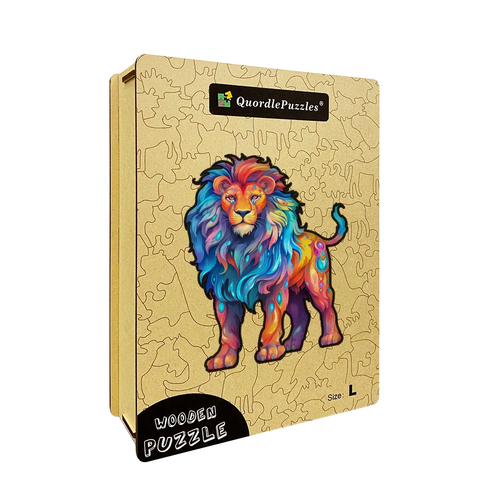 🔥Last Day 84% OFF-Colorful lion Wooden Jigsaw Puzzle