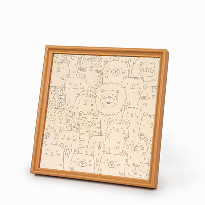 Animal Friends- Wooden Coloring Puzzle