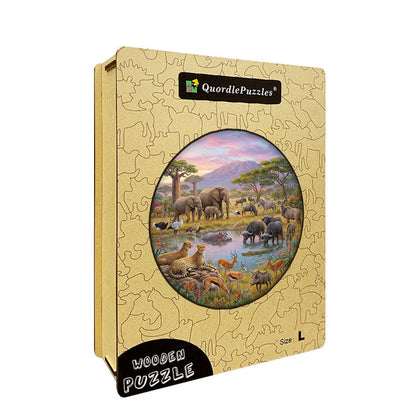 African Safari Animal Wooden Jigsaw Puzzle