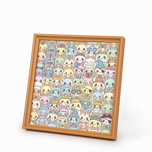 Bunnies- Wooden Coloring Puzzle
