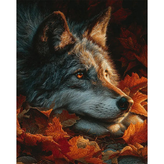 Autumn Wolf Wooden Jigsaw Puzzle