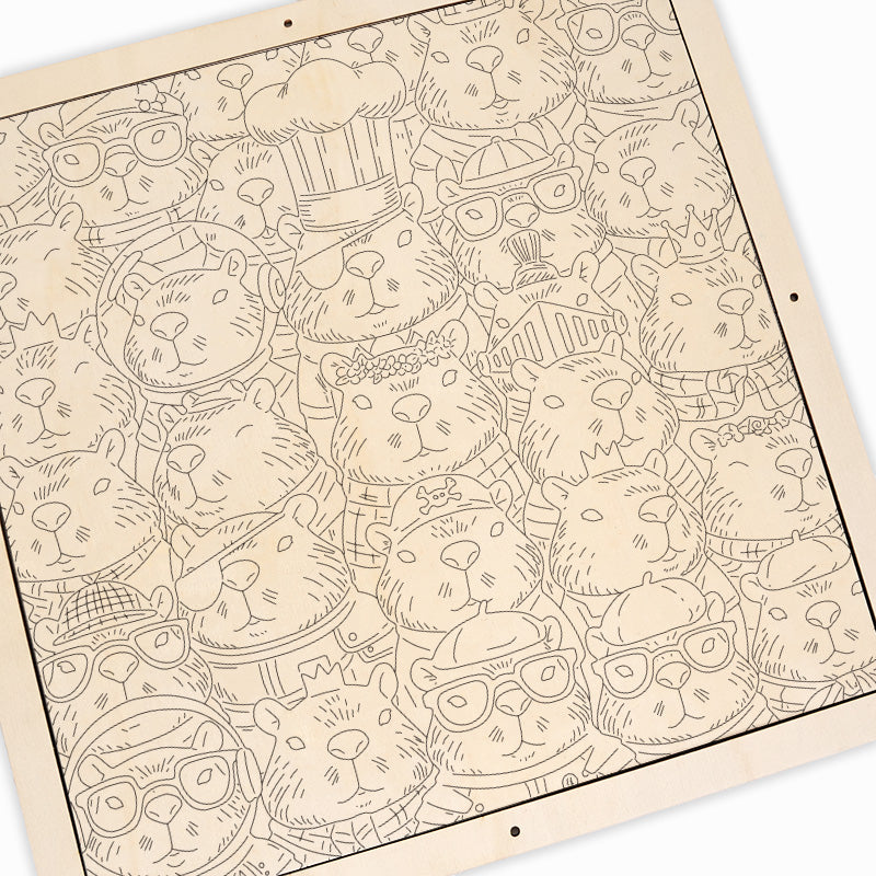 Hamsters- Wooden Coloring Puzzle