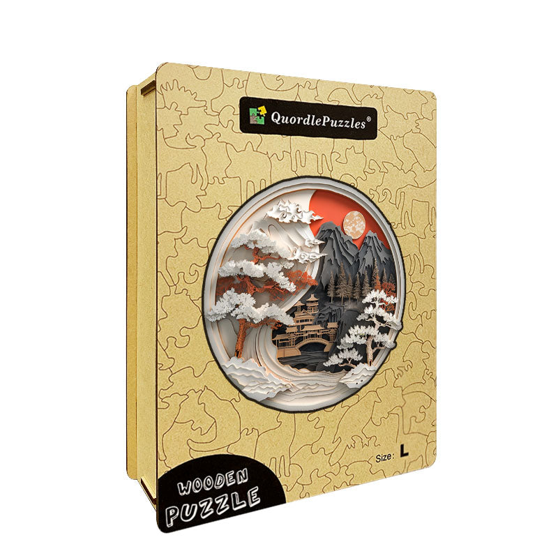 Paper Landscape Wooden Jigsaw Puzzle