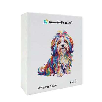 Rainbow Whimsy Puppy Wooden Puzzle