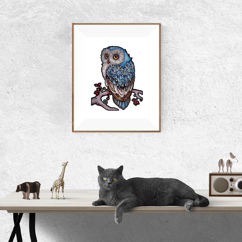 Blue Tailed Owl Jigsaw Puzzle