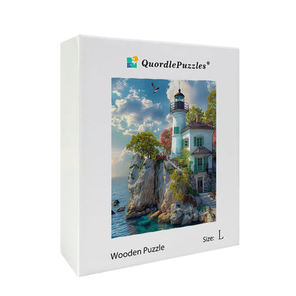 Lighthouse Cove Wooden Jigsaw Puzzle