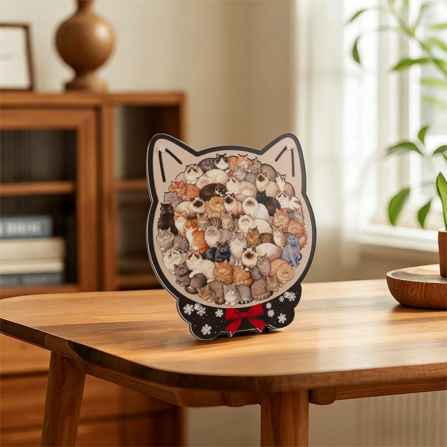 Cozy Cat Gathering Display Puzzle