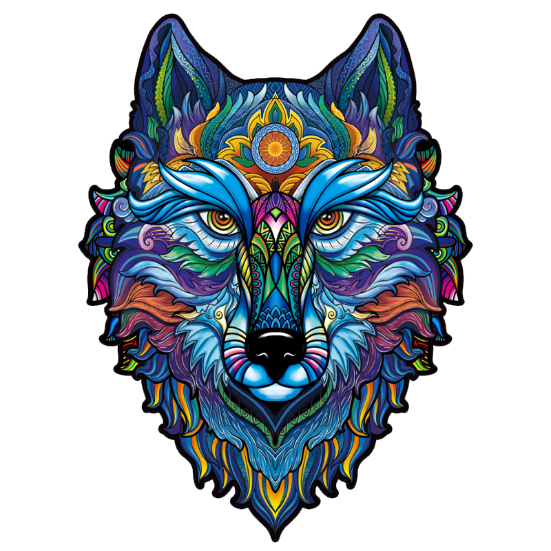 Blue Wolf King Puzzle