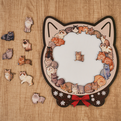 Cozy Cat Gathering Display Puzzle