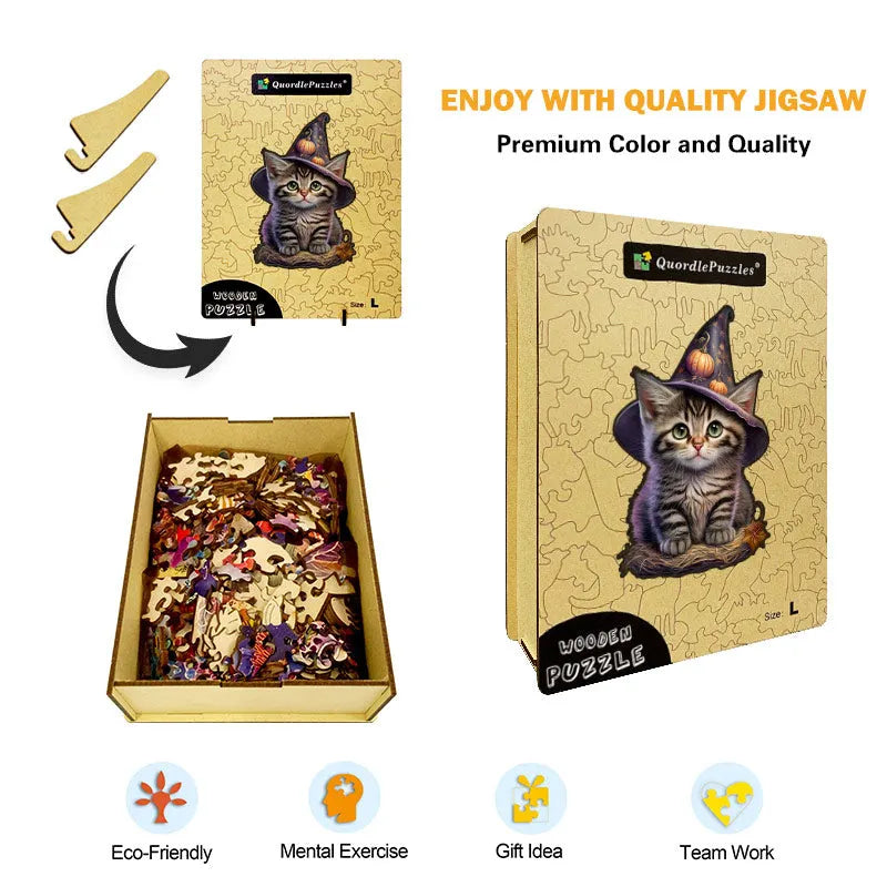 🔥LAST DAY 84% OFF - Cute Kitten and Halloween Pumpkin