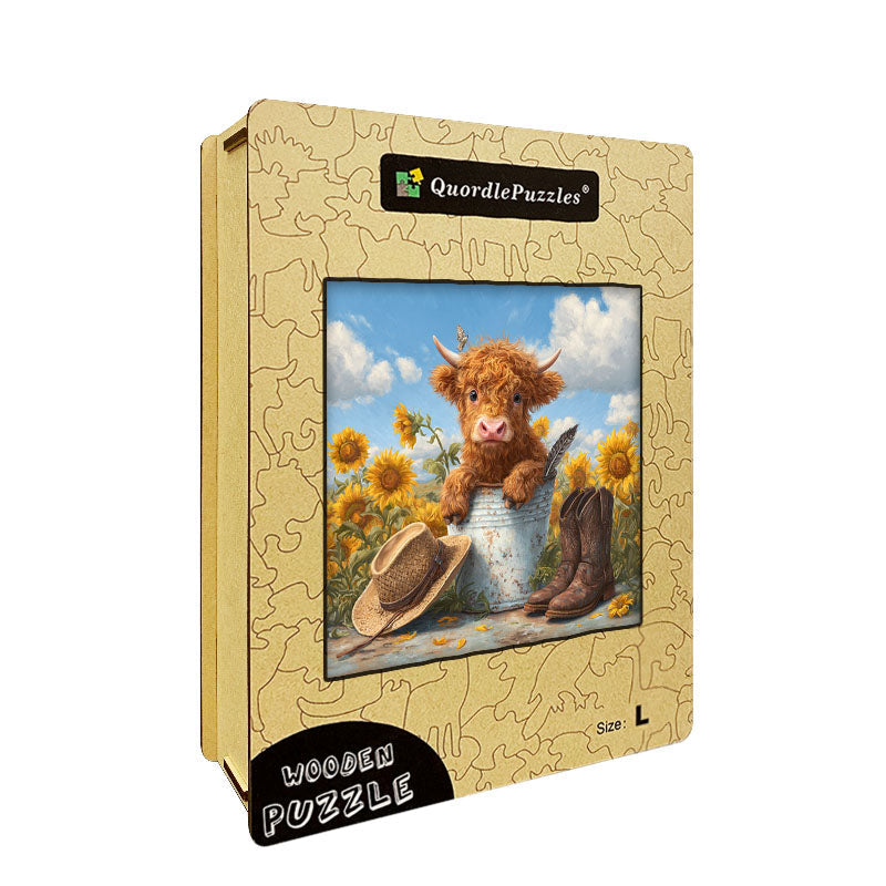Cow in Bucket Wooden Jigsaw Puzzle