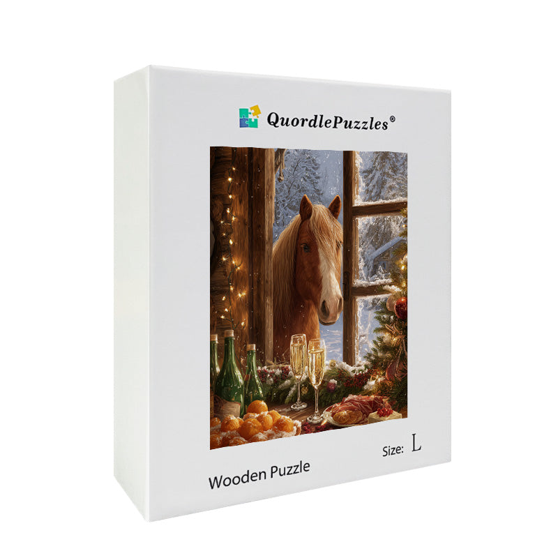 Horse at Window Wooden Jigsaw Puzzle