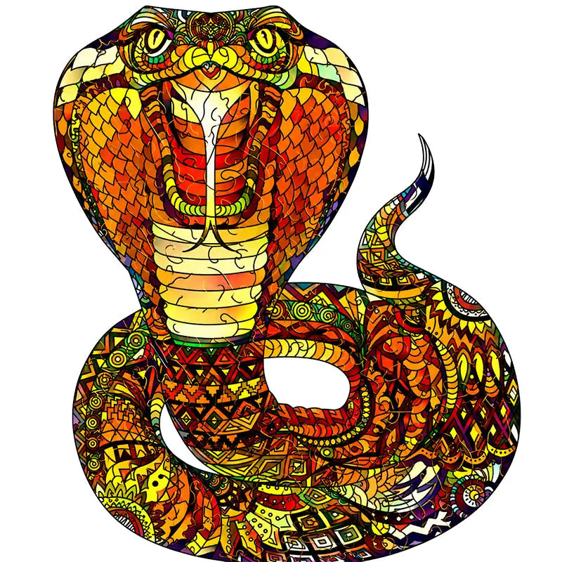 Fiery Cobra Wooden Jigsaw Puzzle