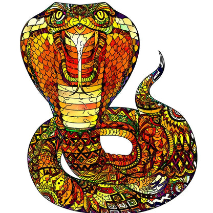 Fiery Cobra Wooden Jigsaw Puzzle