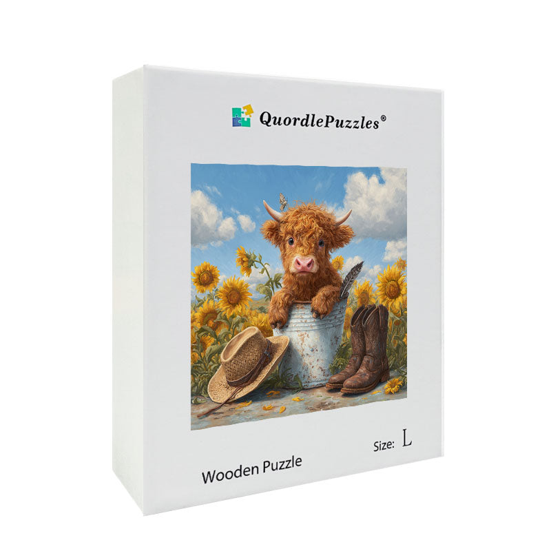 Cow in Bucket Wooden Jigsaw Puzzle