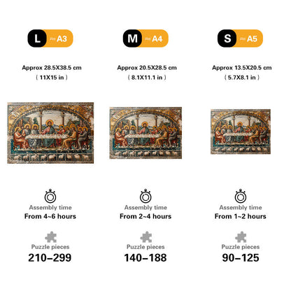 Last Supper Mosaic Wooden Jigsaw Puzzle
