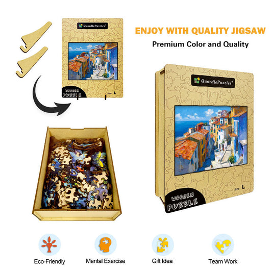 Coastal Climb Wooden Jigsaw Puzzle