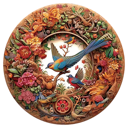 🔥Last Day 83% OFF-Bird and Bloom Wooden Jigsaw Puzzle