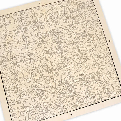 Owl - Wooden Coloring Puzzle