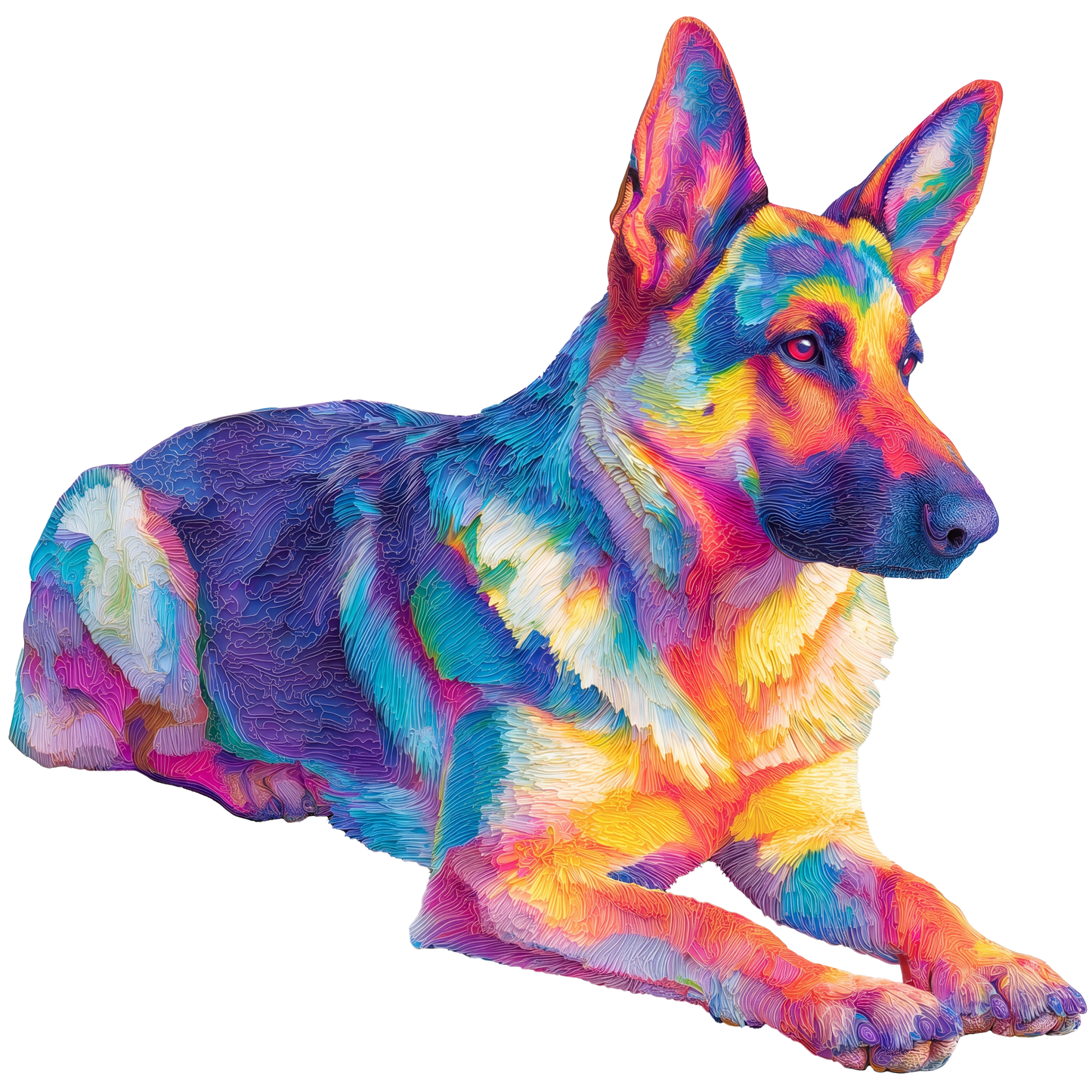 Artistic Dog Wooden Puzzle