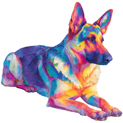 Artistic Dog Wooden Puzzle
