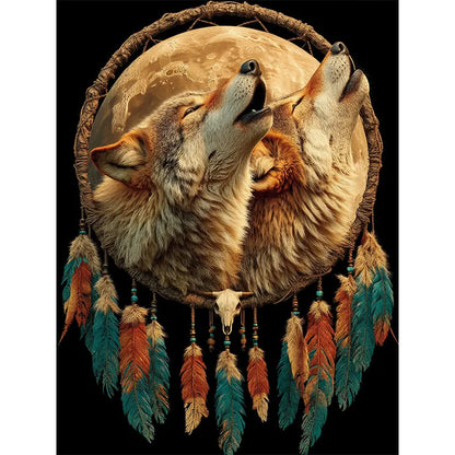 Twin Wolves Wooden Jigsaw Puzzle