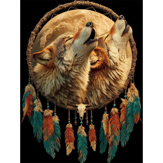 Twin Wolves Wooden Jigsaw Puzzle