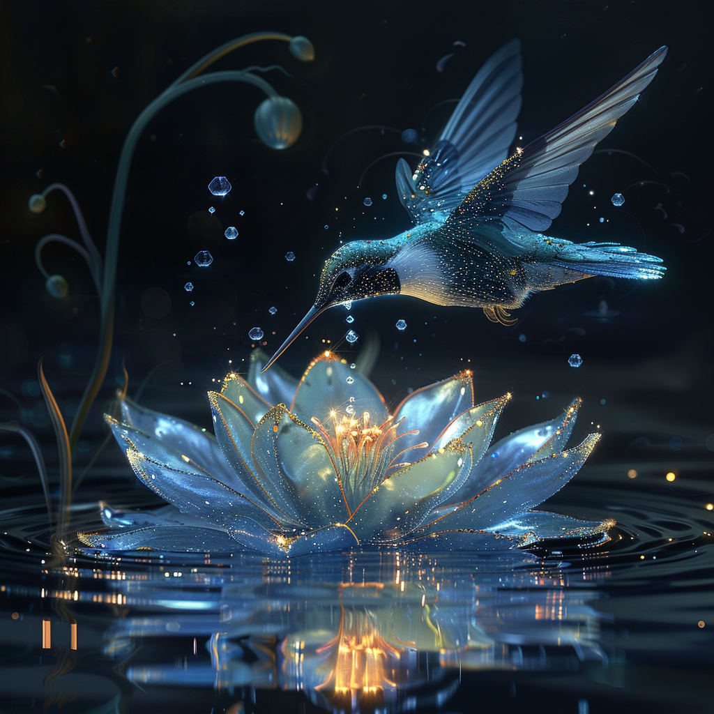 Luminous Hummingbird Wooden Jigsaw Puzzle