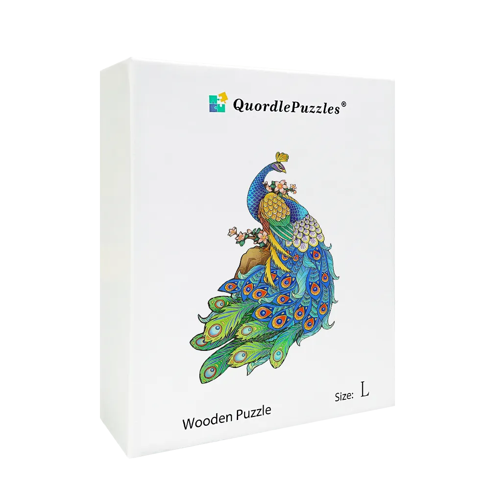 Blue Feather Peacock Jigsaw Puzzle