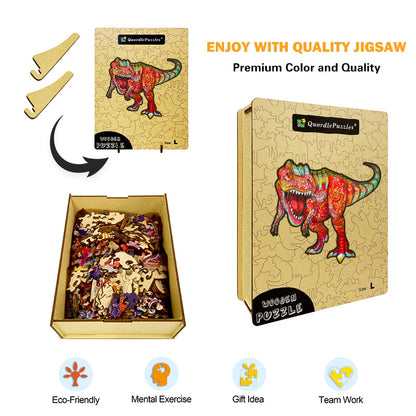 Prismatic T-Rex Wooden Jigsaw Puzzle