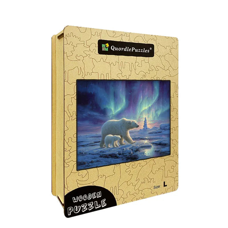 Polar Bears Wooden Jigsaw Puzzle