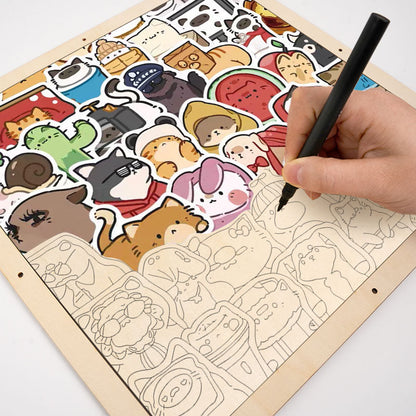 Happy Pets - Wooden Coloring Puzzle