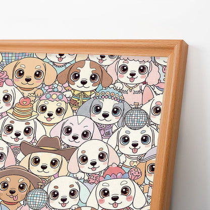 Cute Puppies- Wooden Coloring Puzzle