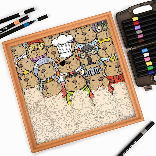 Hamsters- Wooden Coloring Puzzle
