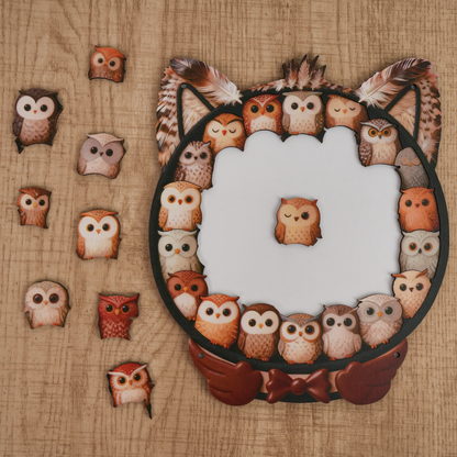 Wisdom Owl Gathering Display Puzzle