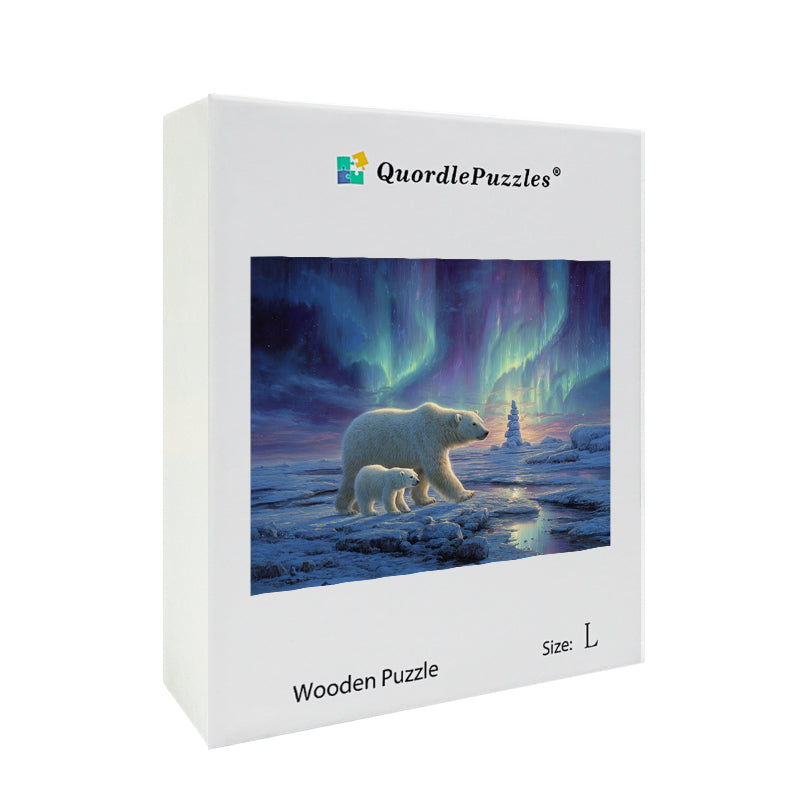 Polar Bears Wooden Jigsaw Puzzle