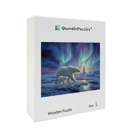 Polar Bears Wooden Jigsaw Puzzle