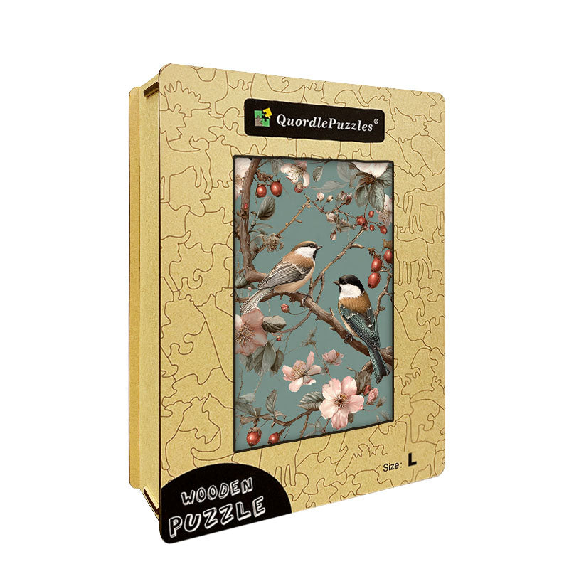 Cherry Tweet Wooden Jigsaw Puzzle