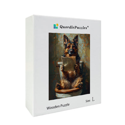 Realistic German Shepherd Wooden Jigsaw Puzzle