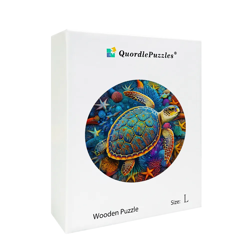 Sea Turtle watercolour Wooden Jigsaw Puzzle