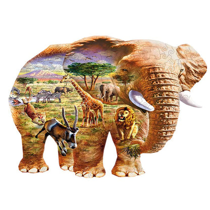 🔥LAST DAY 89% -Chesterman Elephant Wooden Jigsaw Puzzle