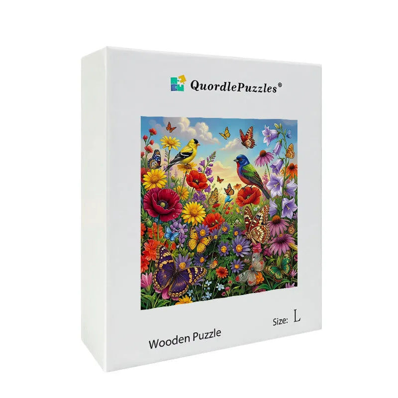 Blooming Meadow Harmony Wooden Jigsaw Puzzle