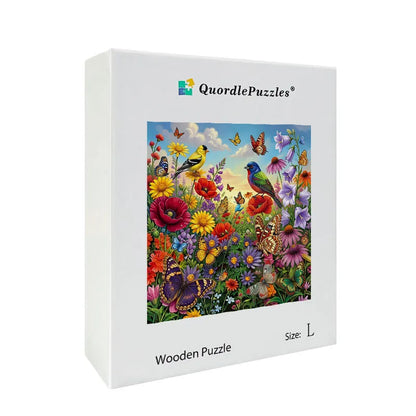 Blooming Meadow Harmony Wooden Jigsaw Puzzle