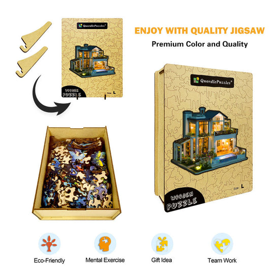 Modern Villa Wooden Jigsaw Puzzle