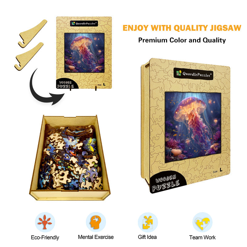 Jellyfish Fantasy Wooden Jigsaw Puzzle