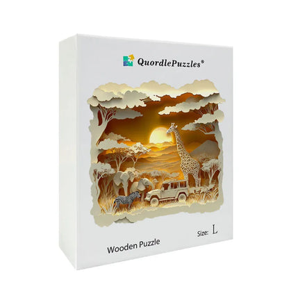 3D African Safari Wooden Jigsaw Puzzle